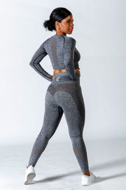 1Enemy's seamless contour leggings have a high waisted band to provide the support you need.  #color_grey