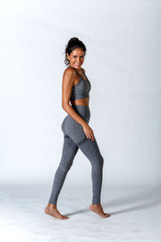 1Enemy's high waisted, scrunch butt workout leggings for women have a cool design and butt lifting feature. #color_grey