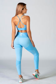 1Enemy's soft contour gym leggings come in a variety of colors and are made of a durable fabric that is built to last.  #color_carolina-blue