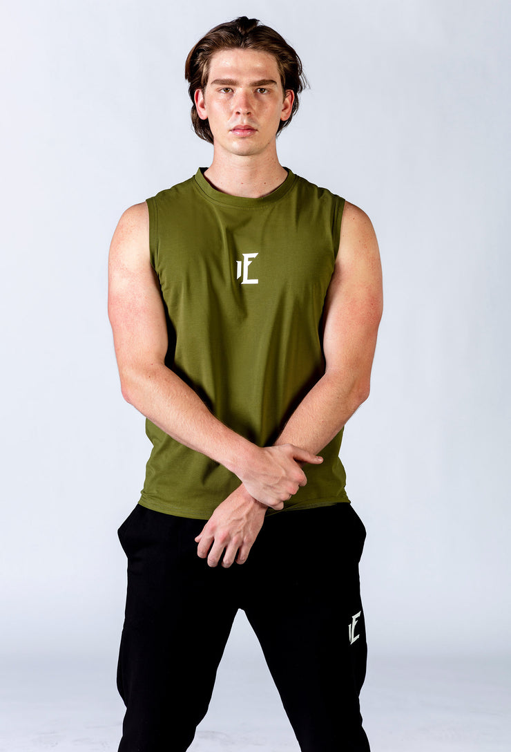 These workout tanks by 1Enemy are simple in design, but durable in action. These workout tanks are made from a soft cotton blend, keeping you comfortable for your workout.