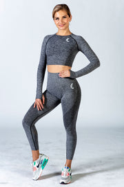 1Enemy's high waisted contour leggings provide breathability and comfort for your workout regimen. #color_grey