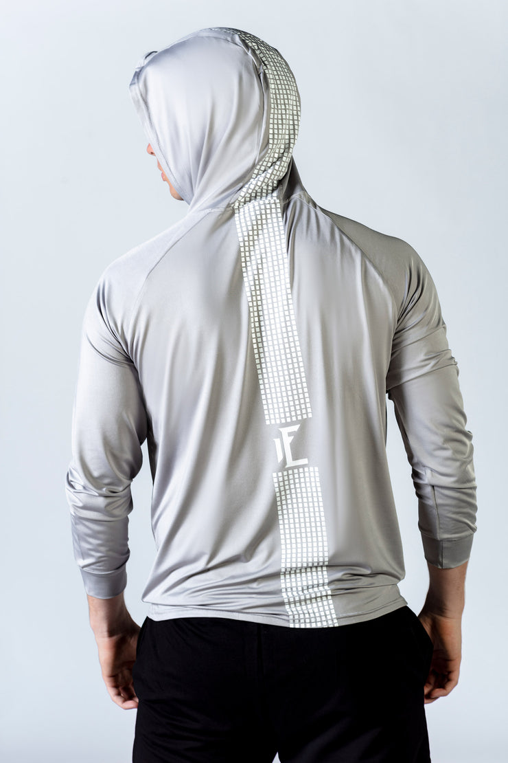 Light weight and durable, this mens grey workout hoodie is perfect for your workout regimen. This pullover style hoodie is built for comfort and functionality with the kangaroo pocket to carry all your essentials.  