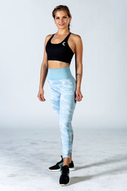 1Enemy's high waisted camo gym leggings create a fun look, while being durable enough to take on any workout. These workout leggings for women are unique and ready to be put to the test.