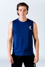 Win your day, everyday, with this 1Enemy workout tank top for men. It's the perfect gym tank to add to your workout regimen.  #color_navy-blue