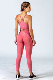 1Enemy's high waisted scrunch butt gym leggings provide support while the scrunch butt lifting feature creates the perfect contour for your shape. #color_coral