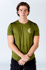 1Enemy's workout shirt for men is made of soft, durable fabric to support you in your workout.   #color_army-green