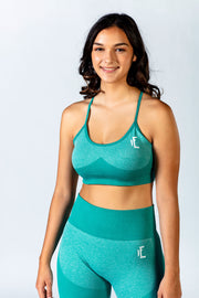 1Enemy's seamless wave sports bra provides the right support for you high intensity workout!   #color_green