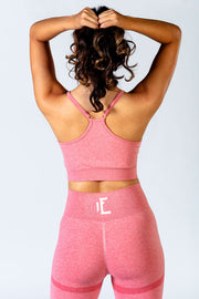 1Enemy's scrunch butt gym lifting leggings have a scrunch feature that enhances shape and optimal support. #color_coral