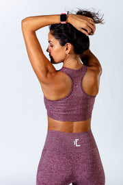 1Enemy's burgundy seamless racerback sports bra perfect for your fitness apparel #color_burgundy