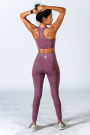 1Enemy's high waisted pixel contour gym leggings are soft and durable. The pixel leggings are made to withstand even the toughest of workouts.  #color_burgundy
