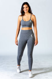 1Enemy's high waisted scrunch butt gym leggings were designed for optimal support and comfort. #color_grey