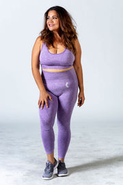 1Enemy's gym leggings are made with a soft, durable material with a cool design.#color_purple