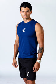 1Enemy's workout tanks for men provide maximum range of motion and freedom for your workouts. Made from a soft, durable material, these gym tanks are built to last. #color_navy-blue