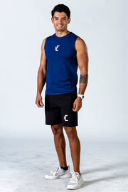 1Enemy's workout tank tops for men are made from a soft, durable material meant to withstand any workout. #color_navy-blue