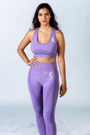 1Enemy's purple contour gym leggings are soft and durable for any workout. With contour lines enhancing your shape, so you feel confident and supported.  #color_purple