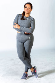 1Enemy's high waisted ribbed gym leggings are the most supportive leggings for any workout. #color_grey
