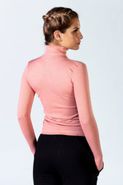 1Enemy's pink workout jacket for women is the perfect addition to any workout. Designed with thumbholes to keep sleeves from riding up and high collar to keep the neck warm, you will be ready for anyting. #color_pink