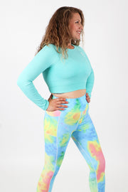 1Enemy's tie-dye leggings with pockets bring a burst of color to any workout.   #color_cotton-candy