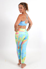 Feel good in these 1Enemy tie dye leggings with pockets to carry all your essentials! Made of a soft, durable fabric, these leggings were built to last.  #color_cotton-candy