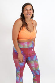 1Enemy's tie-dye sports leggings with pockets are built to last. Made of a soft, durable fabric, they can keep up with even the toughest of workouts.  #color_valley-of-fire
