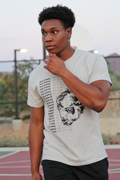 1Enemy's streetwear t-shirt collection for men reminds you to win your day, everyday.   #color_tan