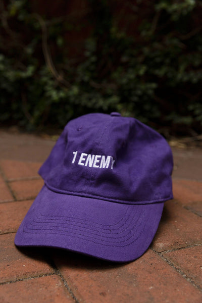 1Enemy's original hat has a dad hats style, with a softer feel and embroidered logo. Perfect for those bad hair days.  #color_purple