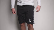 1Enemy's men's camo athletic shorts are built for performance and grit. With a tapered fit and zippered pockets to carry all your essentials, you'll be ready for anything. #color_black