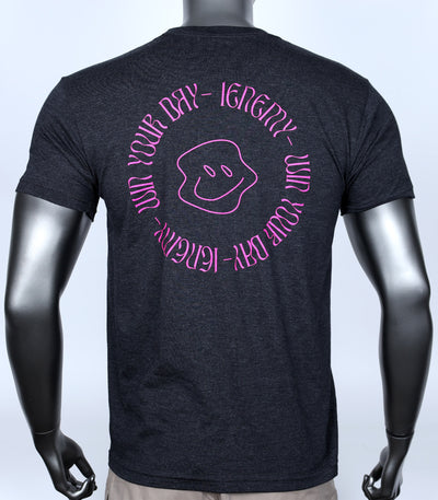 1Enemy's new meltdown graphic t shirt is soft and durable. The material has great stretch and recovery, offering comfort and flexibility for your workout. 
